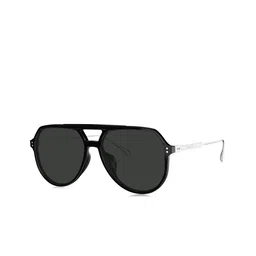 BOLON EYEWEAR Men Grey Lens & Black Aviator Sunglasses with Polarised and UV Protected Lens-picture-28