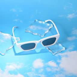 HAUTE SAUCE by Campus Sutra Women Black Lens & White Cateye Sunglasses with UV Protected Lens-picture-44