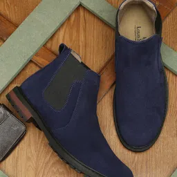 LOUIS STITCH Men Mid-Top Suede Chelsea Boots-picture-42