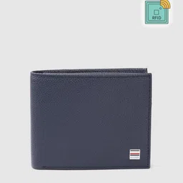 Tommy Hilfiger Men Navy Blue Textured Leather Two Fold Wallet-picture-41