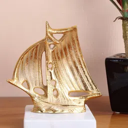 STITCHNEST Gold-Toned Small Size Ship Figurine Showpieces-picture-32
