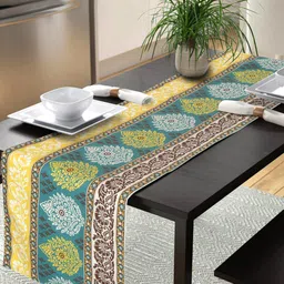 Alina decor White & Green Printed Table Runner-picture-31