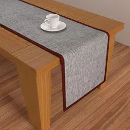 S9home by Seasons Grey & Red Solid 6 Seater Table Runner-image-26