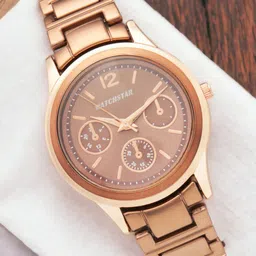 WATCHSTAR Women Stainless Steel Bracelet Style Straps Analogue Watch-Lovely BrownDL-picture-46
