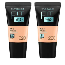 Maybelline New York 2Pcs Fit Me Matte+Poreless Foundation 18ml each - Natural Beige 220-picture-34