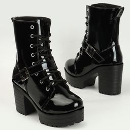 Killer Ankle Length Lace Up Heeled Boots-picture-14
