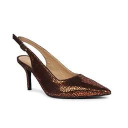 Saint G Embellished Pointed Toe Leather Kitten Heeled Pumps-image-1