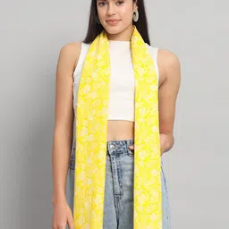 HANDICRAFT PALACE Floral Printed Cotton Scarf image 1
