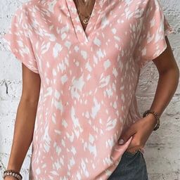 Stylecast X Slyck Animal Printed Mandarin Collar Extended Sleeves Regular Top-picture-46