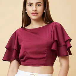 Globus Flared Sleeves Crop Top-picture-10
