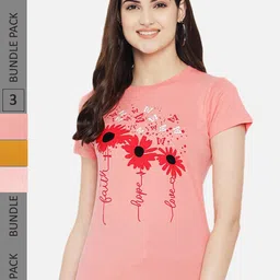 Fabflee Pack Of 3 Printed Cotton T-shirt-picture-32