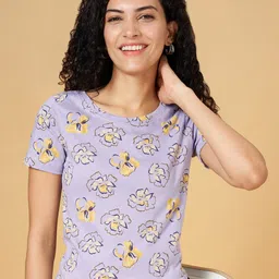 Honey by Pantaloons Floral Printed Cotton T-shirt-image-77