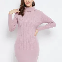 Zigo Self-Design Woolen Jumper Dress image 1