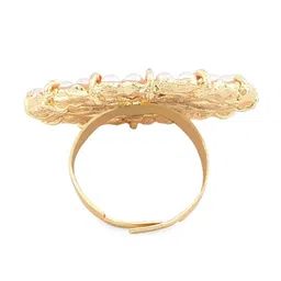 Zaveri Pearls Gold-Plated Green Pearl Studded Jewellery Set image 4