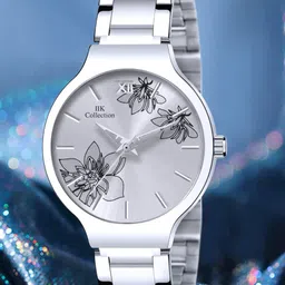 IIK COLLECTION Women Embellished Dial & Stainless Steel Bracelet Style Straps Analogue Watch IIK-3134W-picture-31