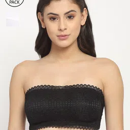 Friskers Pack Of 2 White & Black T-shirt Bra Lightly Padded O-312-02-316-01-30-image-42