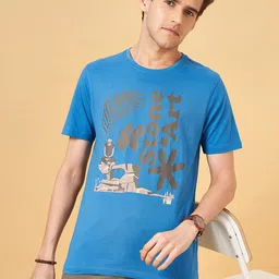 Urban Ranger by pantaloons Men Typography Printed Applique Slim Fit T-shirt-picture-29