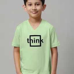 Friskers Boys Typography Printed V-Neck Pure Cotton T-Shirt-picture-29