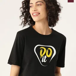 Slenor Women  Pack Of 2 Typography Printed Cotton T-shirt-image-75