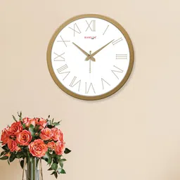 RANDOM White & Gold-Toned Contemporary Wall Clock-picture-2