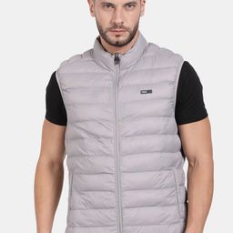 t-base Men Solid Sleeveless Padded Jacket-picture-9