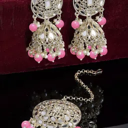 KARATCART Gold-Plated Kundan Stone Studded Jewellery Set-picture-56