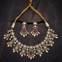 Kushal's Fashion Jewellery Gold-Plated Kundan Studded Jewellery Set-picture-52