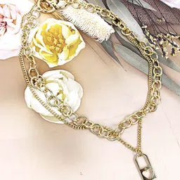 VAGHBHATT Gold-Toned Layered Chain-image-1