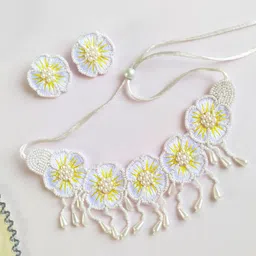Sangria Gold-Plated Beaded Tasseled Jewellery Set-picture-19