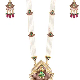 The Pari Gold-Plated Kundan Studded & Pearls Beaded Jewellery Set-picture-18