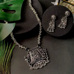 I Jewels Silver-Plated Radha Krishna Jewellery Set-picture-22