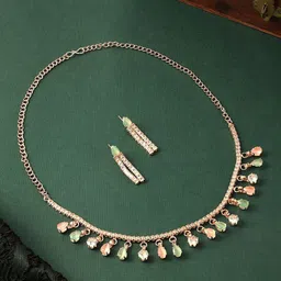 AMI Gold-Plated Austrian Diamonds Studded Jewellery Set-picture-24