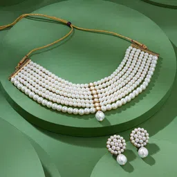 AMI Gold-Plated Beaded Jewellery Set-image-37