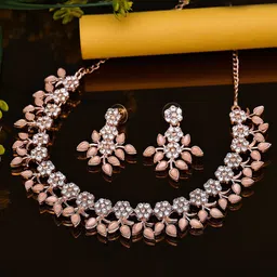 Sukkhi Rose Gold-Plated Kundan-Studded Jewellery Set-picture-24