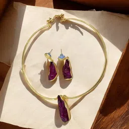 Niska Gold-Plated Quartz Jewellery Set-image-33