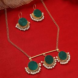 Anouk Gold-Plated Stone-Studded Jewellery Set-picture-18