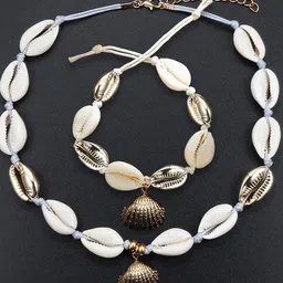 OOMPH Gold-Plated Necklace & Anklet Set-picture-22