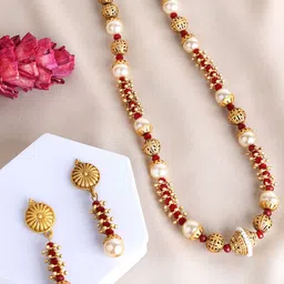 PANASH Gold Plated Beaded Jewellery Set-picture-18