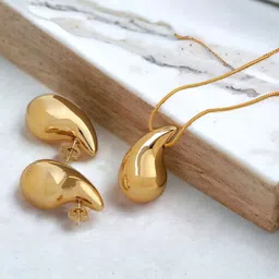 Jewels Galaxy 18K Gold Plated Pendant and Earrings-picture-28