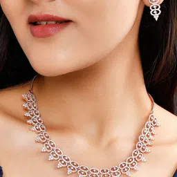 Rubans 22K Rose Gold Plated Cubic Zicronia & AD Studded Premium Jewellery Set-picture-30