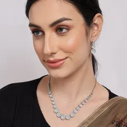 SOHI Silver Plated AD Studded Jewellery Set-picture-25