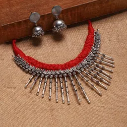 Sangria Oxidised Jewellery Set-image-0