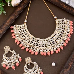 Shoshaa Gold-Plated Kundan Studded Choker Jewellery Set image 1