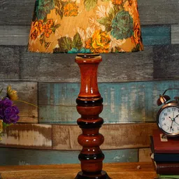 Foziq Brown Printed Table Lamp-image-91