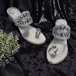 AZ Footwear Embellished One Toe Block Heels-picture-31