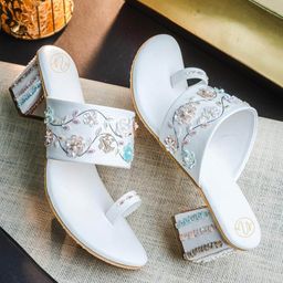 NR By Nidhi Rathi Embellished One-Toe Block Heels-picture-29