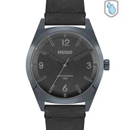 HUGO Boss Make Men Black Dial & Charcoal Grey Leather Straps Analogue Watch 1530250-picture-21