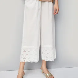 max Straight Fit Cotton Palazzos image 1