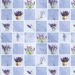 Asian royal Blue & Purple Floral Printed Self-Adhesive Wallpaper-picture-38