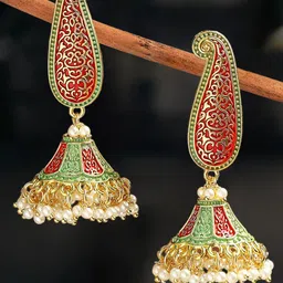 OOMPH Beaded Dome-Shaped Jhumkas image 1